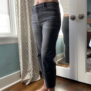 Rachel High-waist Straight Crop Jeans